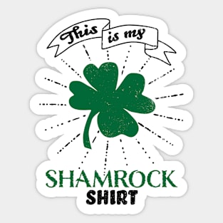 St. Patricks Shamrock Shirt Sticker